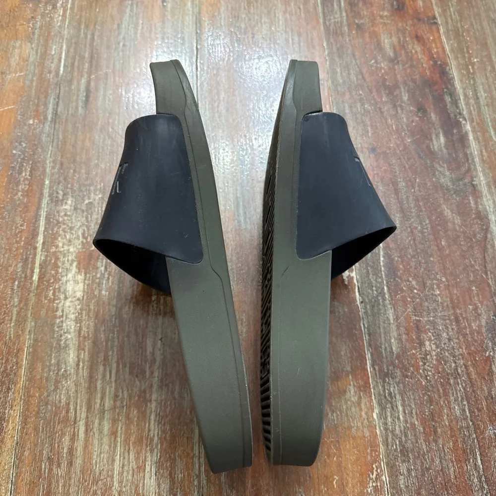 NOBULL Slide Sandals Unisex Olive Green Black Women 11.5 Men 10